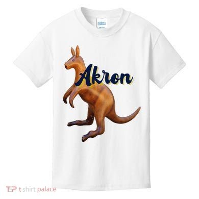 Akron Kangaroo Fun Retro Zips Kids T-Shirt
