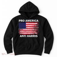 Anti Kamala Harris Pro America Flag Kamala Harris Gift Hoodie thumb 0