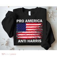 Anti Kamala Harris Pro America Flag Kamala Harris Gift Sweatshirt thumb 2