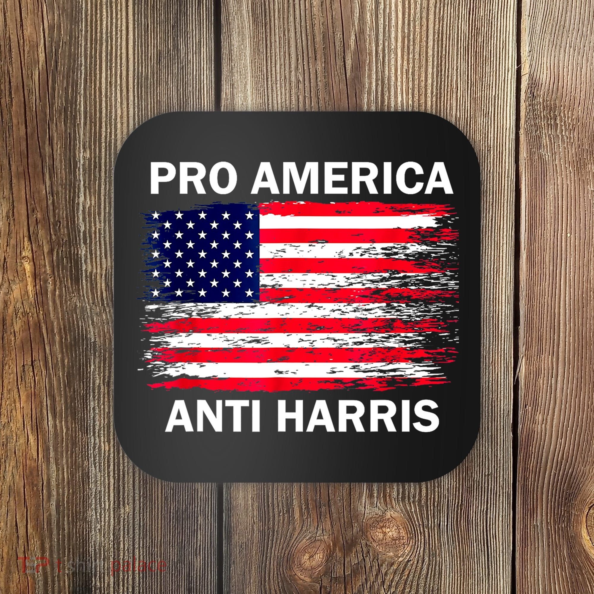 Anti Kamala Harris Pro America Flag Kamala Harris Gift Coaster