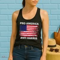 Anti Kamala Harris Pro America Flag Kamala Harris Gift Women's Tank Top thumb 2