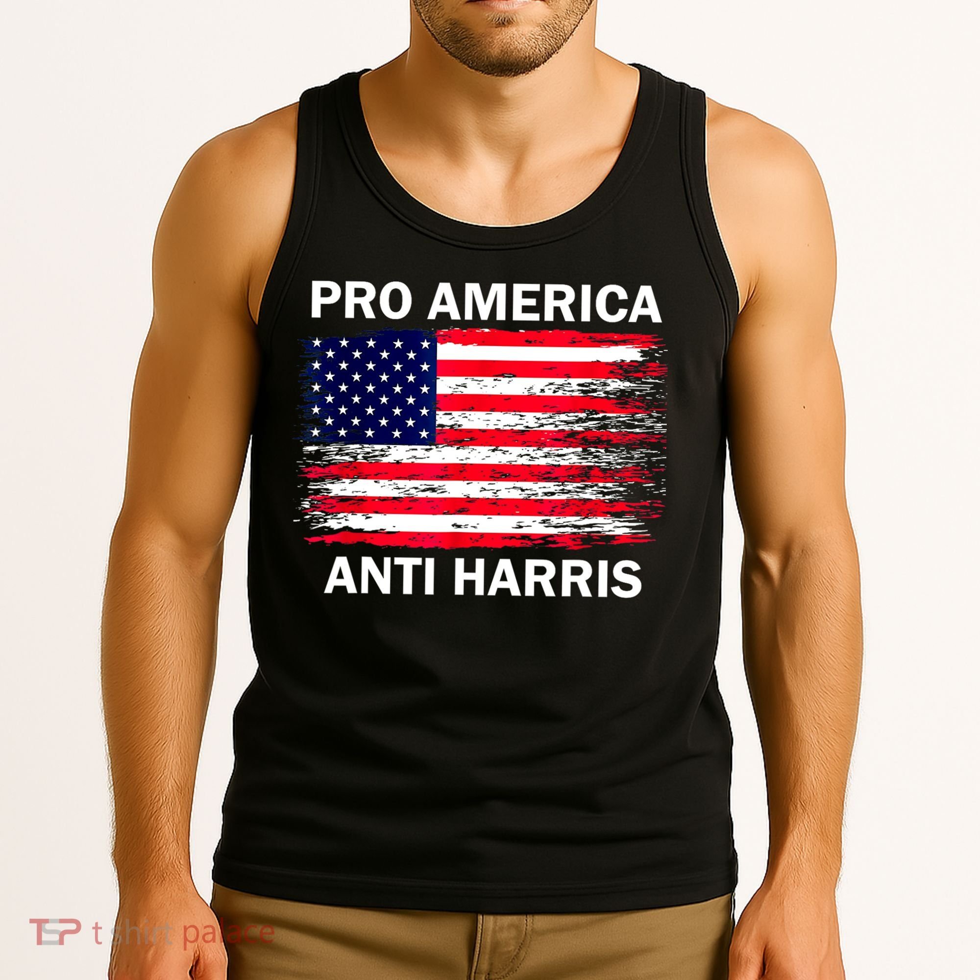 Anti Kamala Harris Pro America Flag Kamala Harris Gift Tank Top