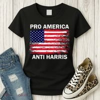 Anti Kamala Harris Pro America Flag Kamala Harris Gift Women's T-Shirt thumb 3