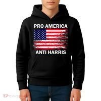Anti Kamala Harris Pro America Flag Kamala Harris Gift Kids Hoodie thumb 4