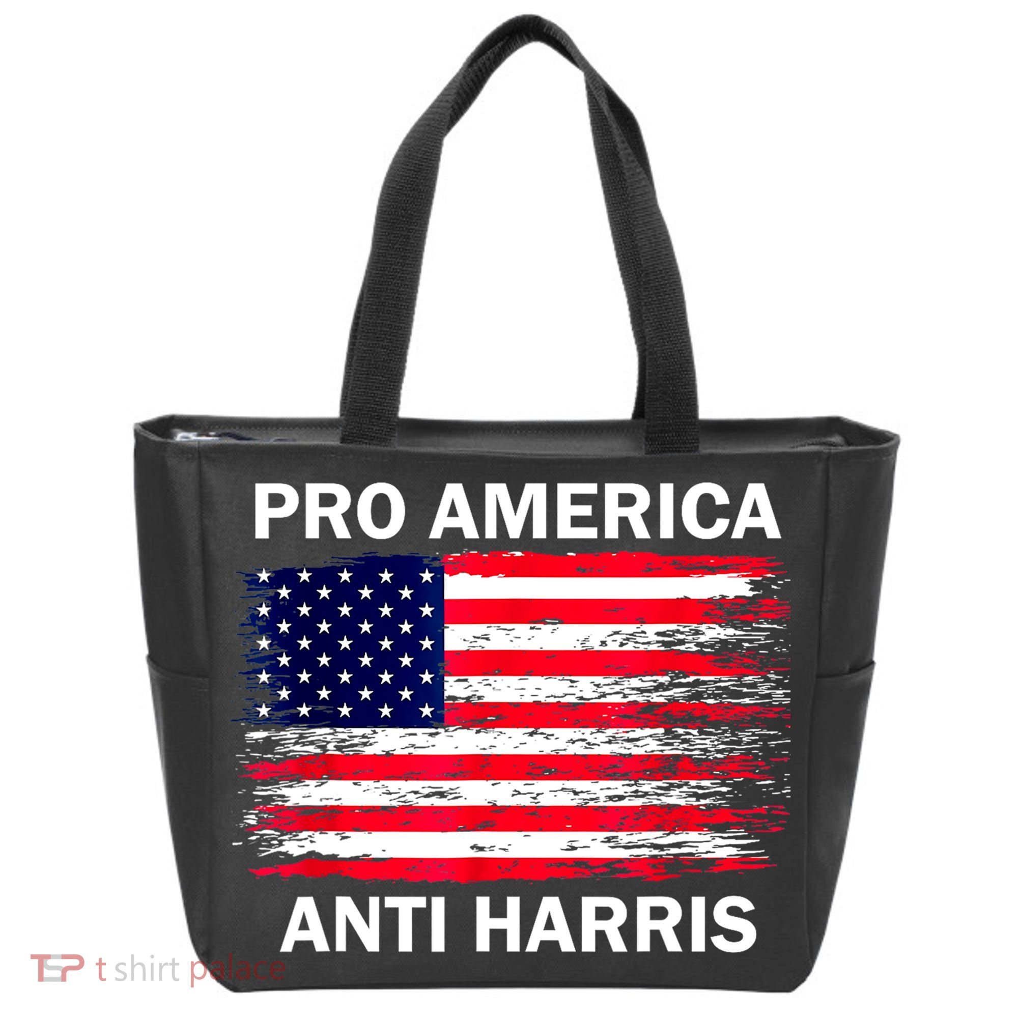 Anti Kamala Harris Pro America Flag Kamala Harris Gift Tote Bag