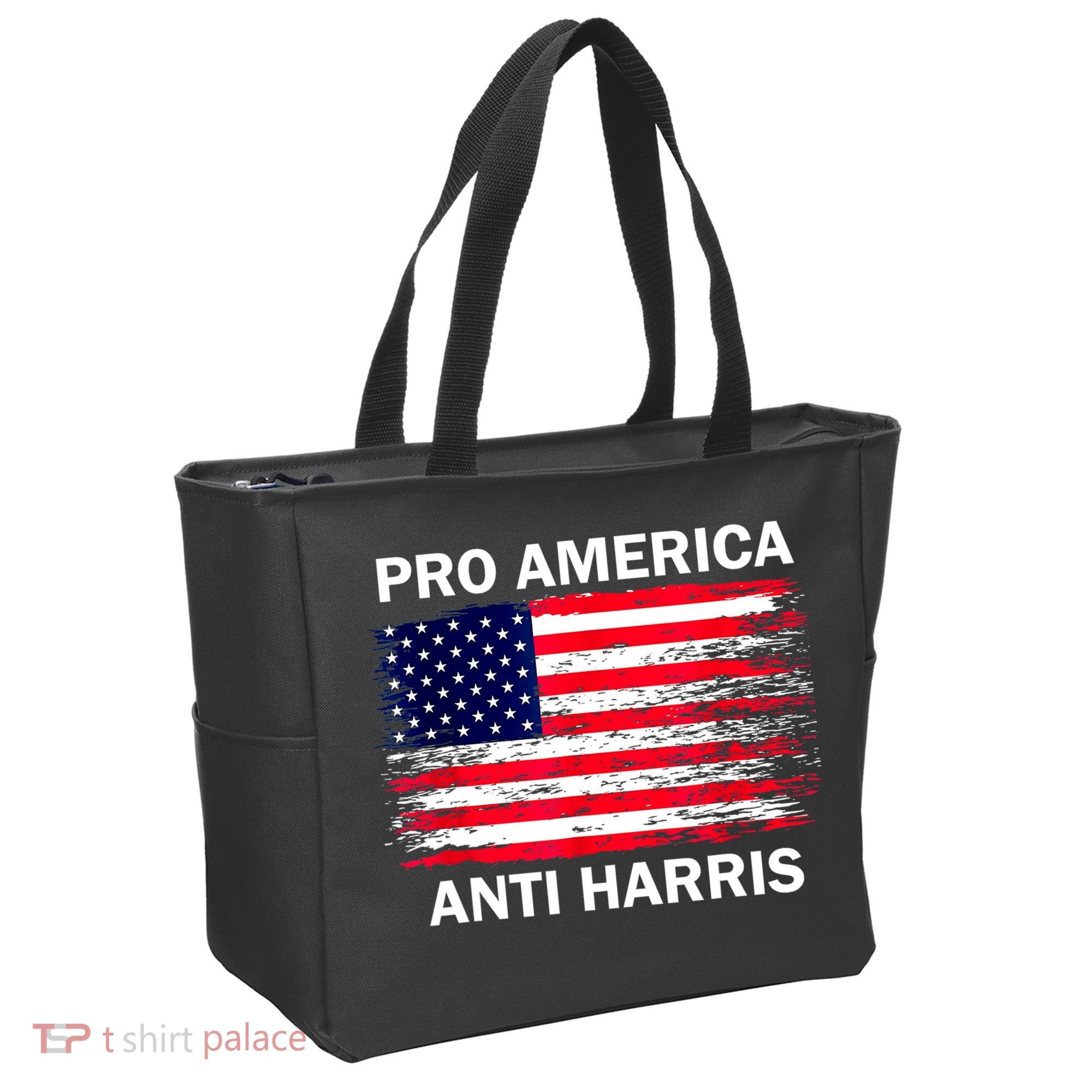 Anti Kamala Harris Pro America Flag Kamala Harris Gift Tote Bag