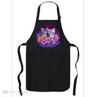Adorable Kittens In Vibrant Floral Setting Apron thumb 0