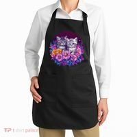 Adorable Kittens In Vibrant Floral Setting Apron thumb 2