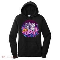 Adorable Kittens In Vibrant Floral Setting Women's Hoodie thumb 0