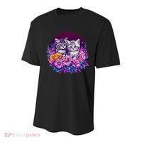 Adorable Kittens In Vibrant Floral Setting Youth Performance Sprint T-Shirt thumb 0