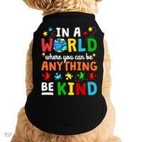 Autism Kindness Inspirational Be Kind Awareness Cute Gift Doggie Tank thumb 0