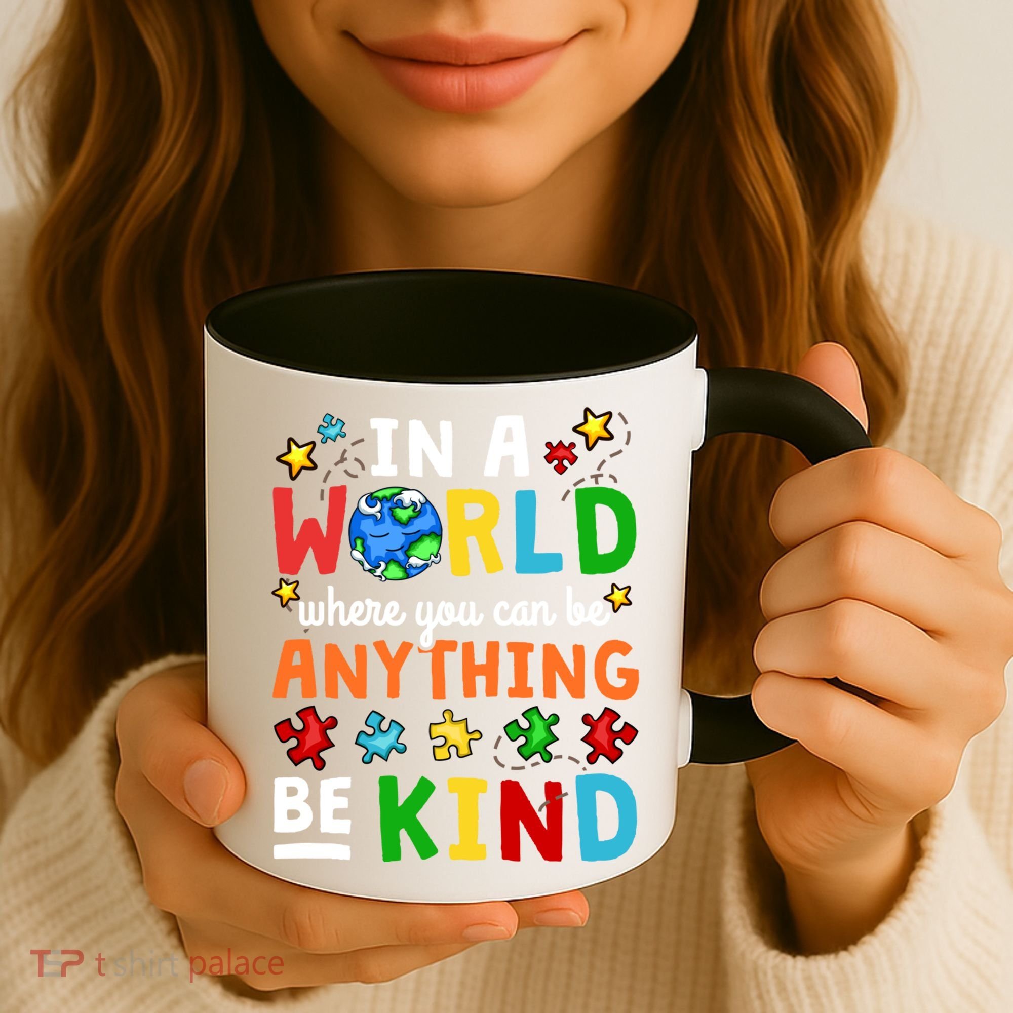 Autism Kindness Inspirational Be Kind Awareness Cute Gift Coffee Mug