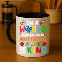 Autism Kindness Inspirational Be Kind Awareness Cute Gift Coffee Mug thumb 4