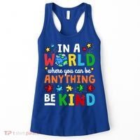 Autism Kindness Inspirational Be Kind Awareness Cute Gift Women's Tank Top thumb 0