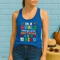 Autism Kindness Inspirational Be Kind Awareness Cute Gift Women's Tank Top thumb 2