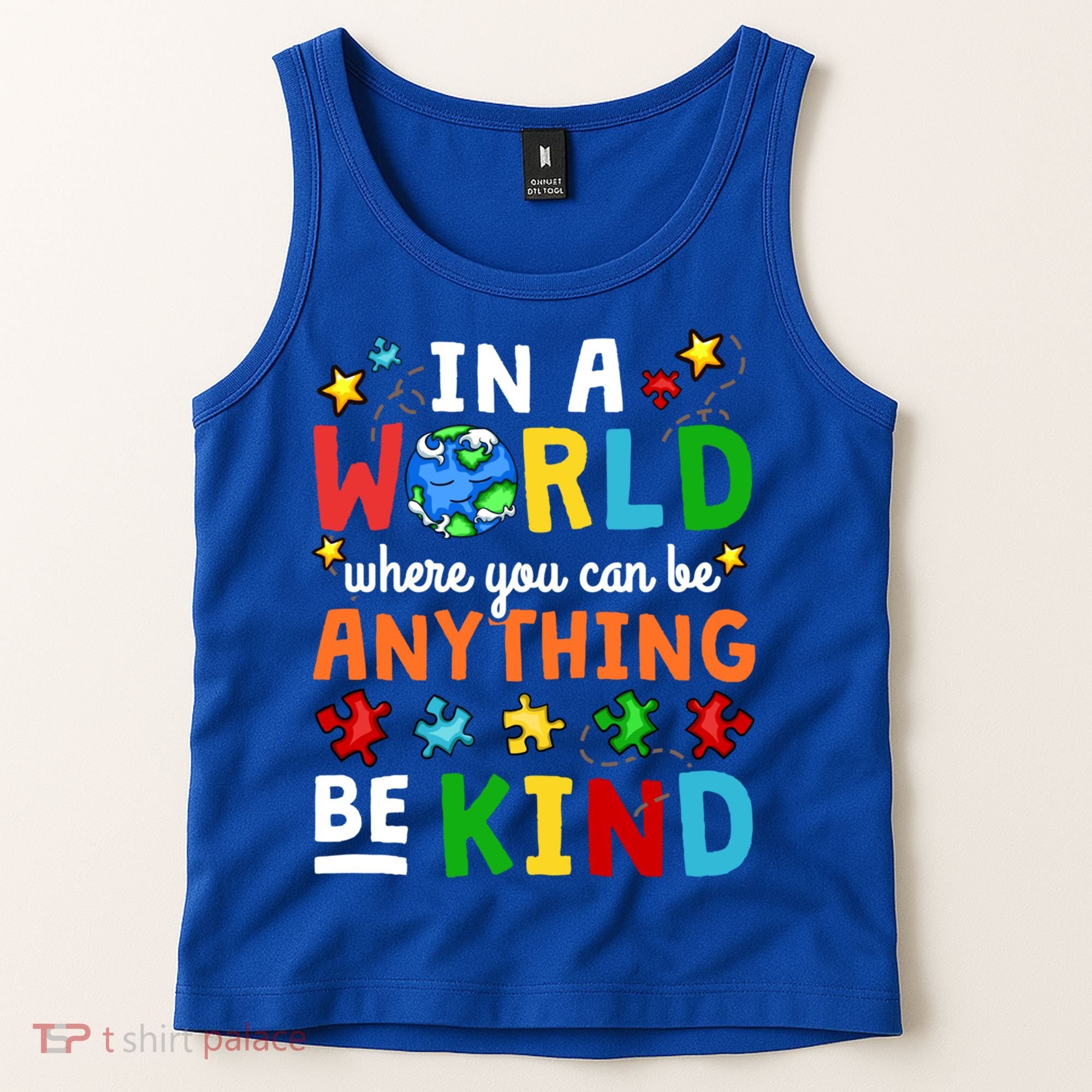 Autism Kindness Inspirational Be Kind Awareness Cute Gift Tank Top
