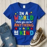 Autism Kindness Inspirational Be Kind Awareness Cute Gift Women's T-Shirt thumb 3