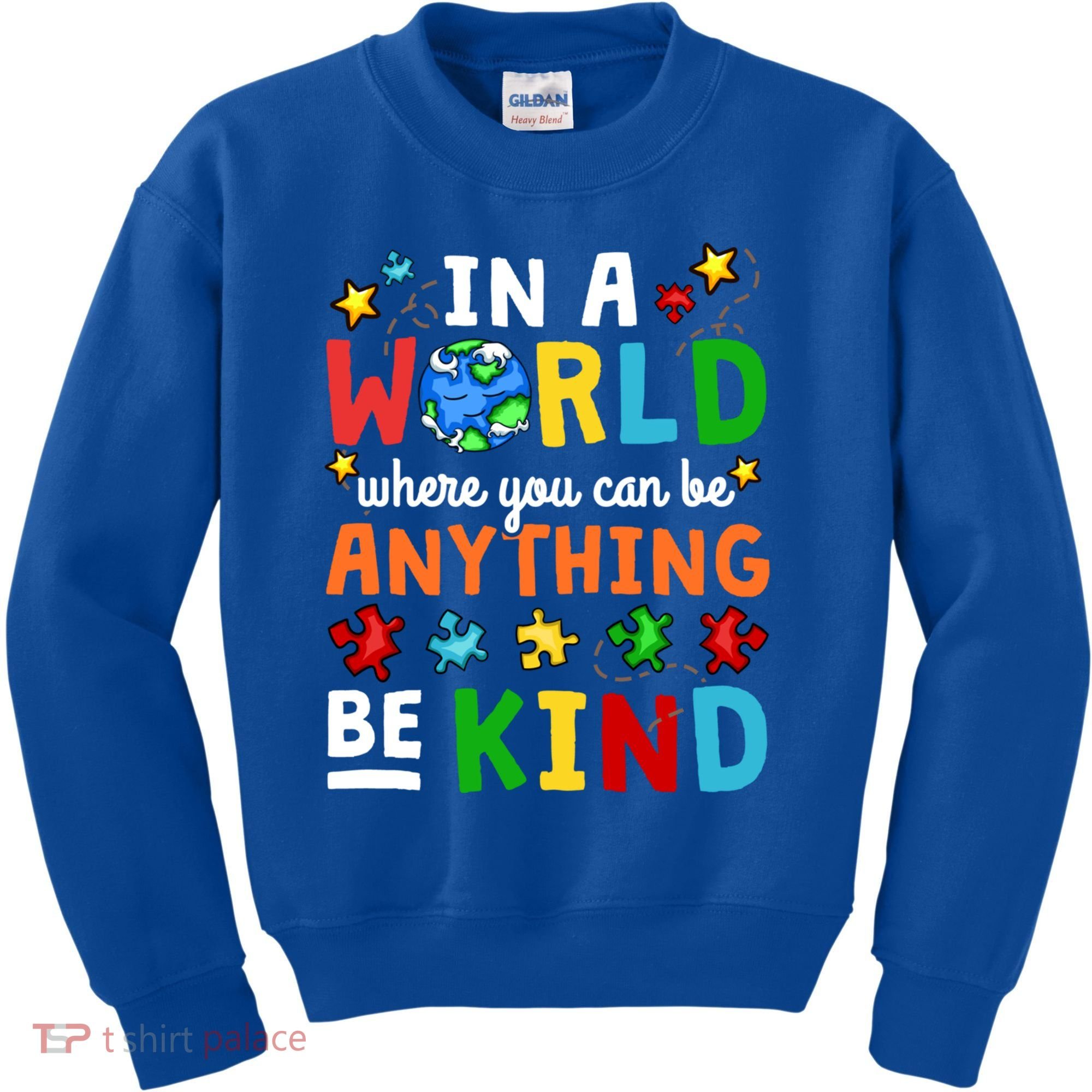 Autism Kindness Inspirational Be Kind Awareness Cute Gift Kids Sweatshirt