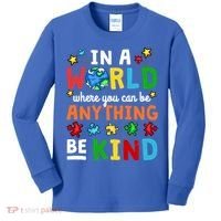 Autism Kindness Inspirational Be Kind Awareness Cute Gift Kids Long Sleeve Shirt thumb 0