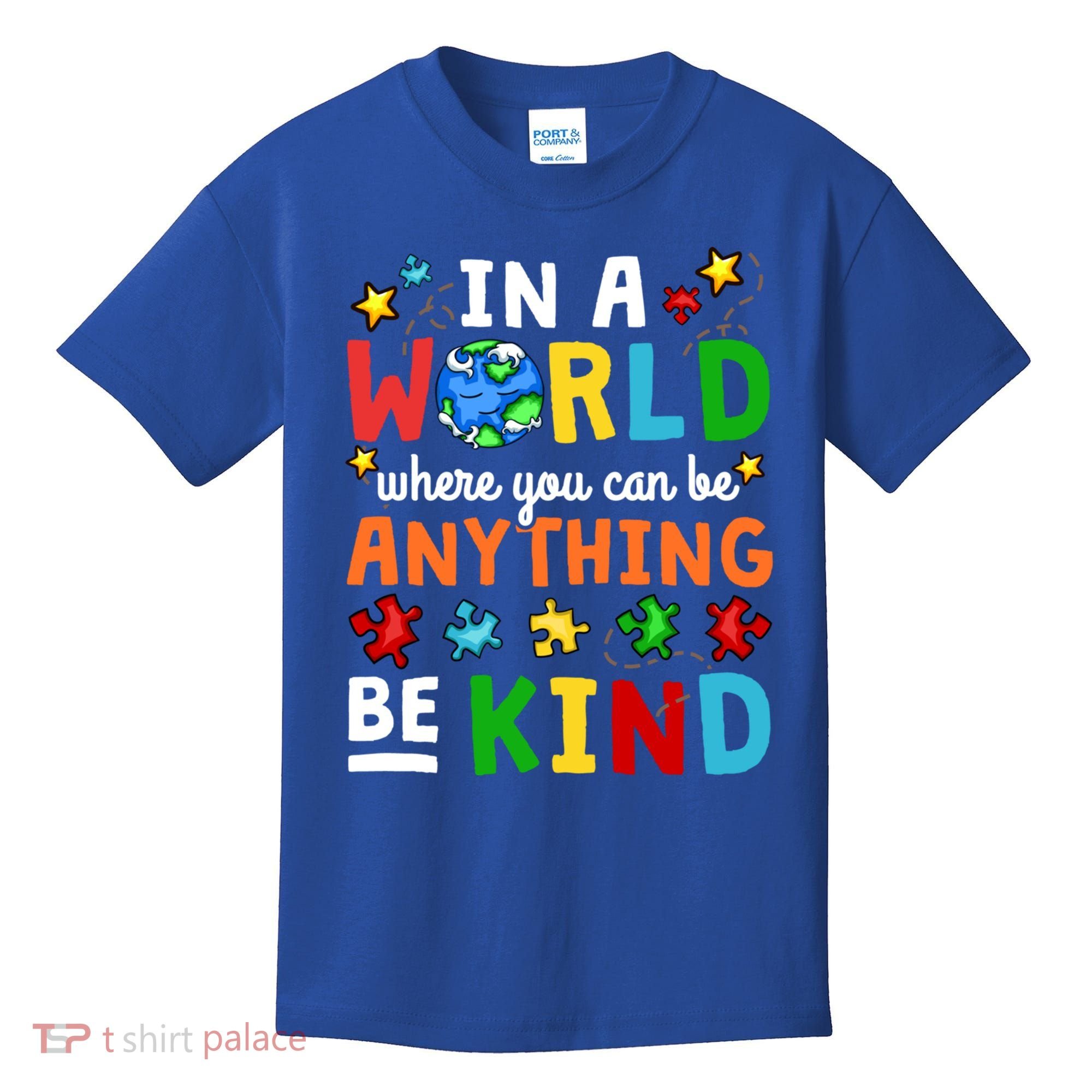 Autism Kindness Inspirational Be Kind Awareness Cute Gift Kids T-Shirt
