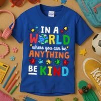 Autism Kindness Inspirational Be Kind Awareness Cute Gift Kids T-Shirt thumb 3