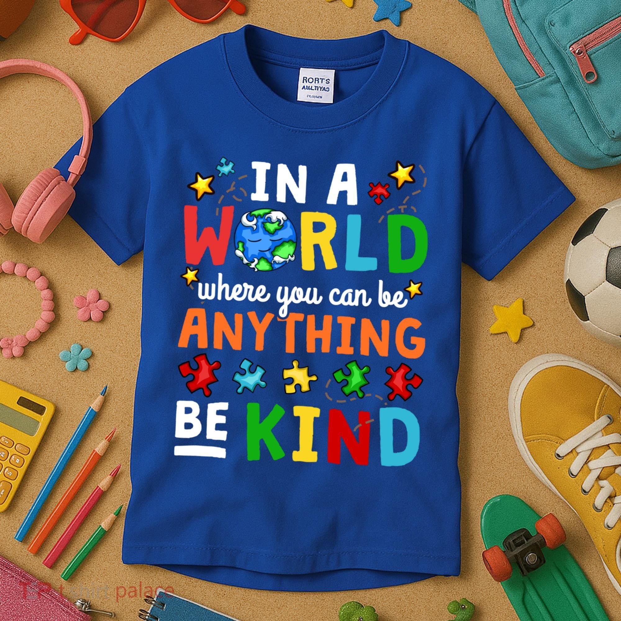 Autism Kindness Inspirational Be Kind Awareness Cute Gift Kids T-Shirt