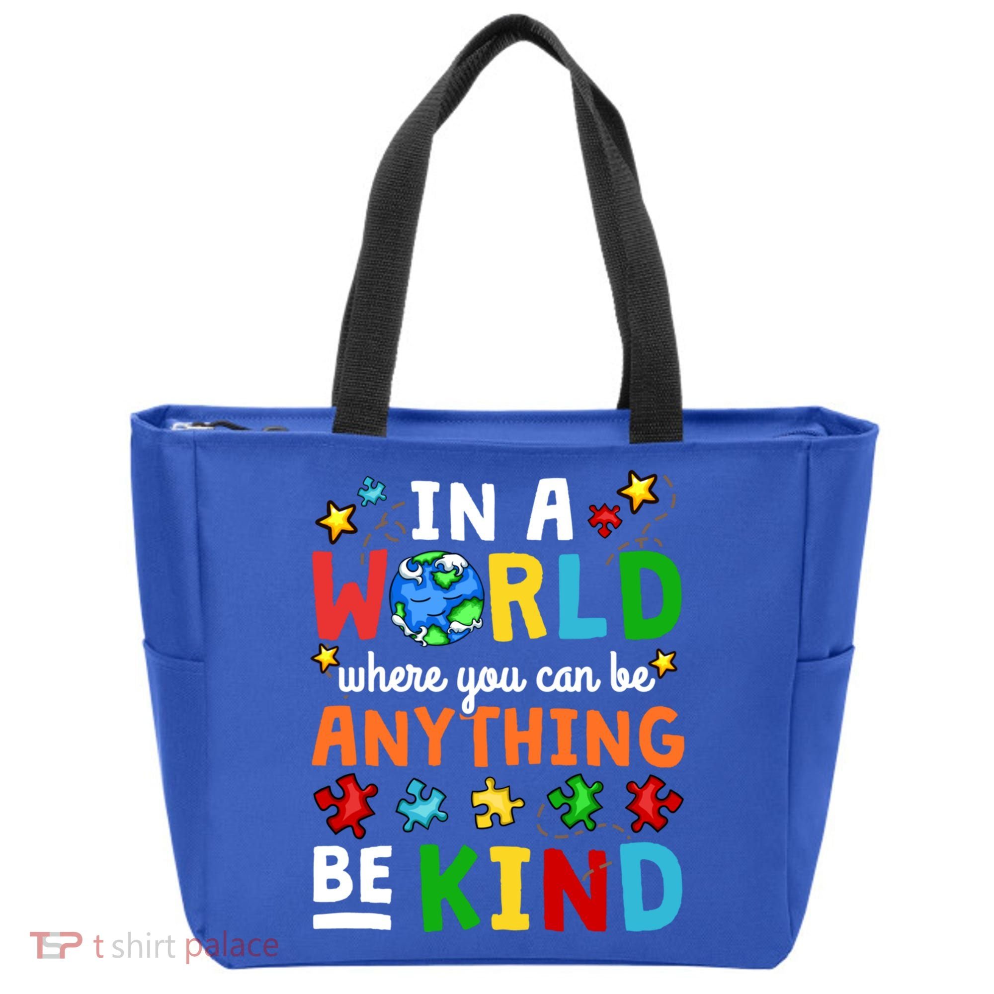Autism Kindness Inspirational Be Kind Awareness Cute Gift Tote Bag