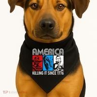 America Killing It Since 1776 Horror The Red White And Blue USA-Made Doggie Bandana thumb 1