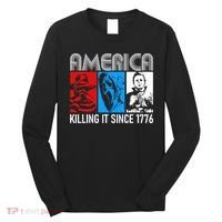 America Killing It Since 1776 Horror The Red White And Blue Long Sleeve Shirt thumb 0