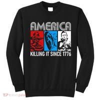 America Killing It Since 1776 Horror The Red White And Blue Sweatshirt thumb 0