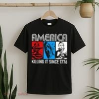 America Killing It Since 1776 Horror The Red White And Blue T-Shirt thumb 2