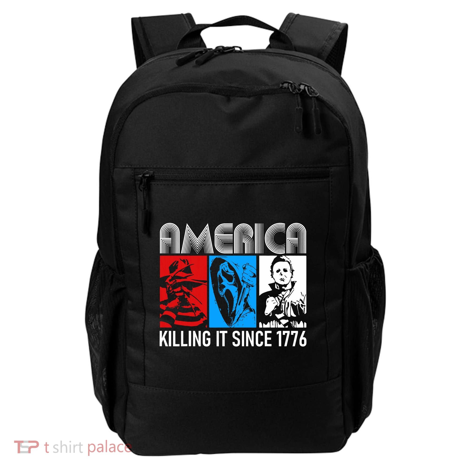 America Killing It Since 1776 Horror The Red White And Blue Backpack