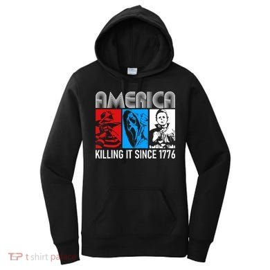 America Killing It Since 1776 Horror The Red White And Blue Women's Hoodie