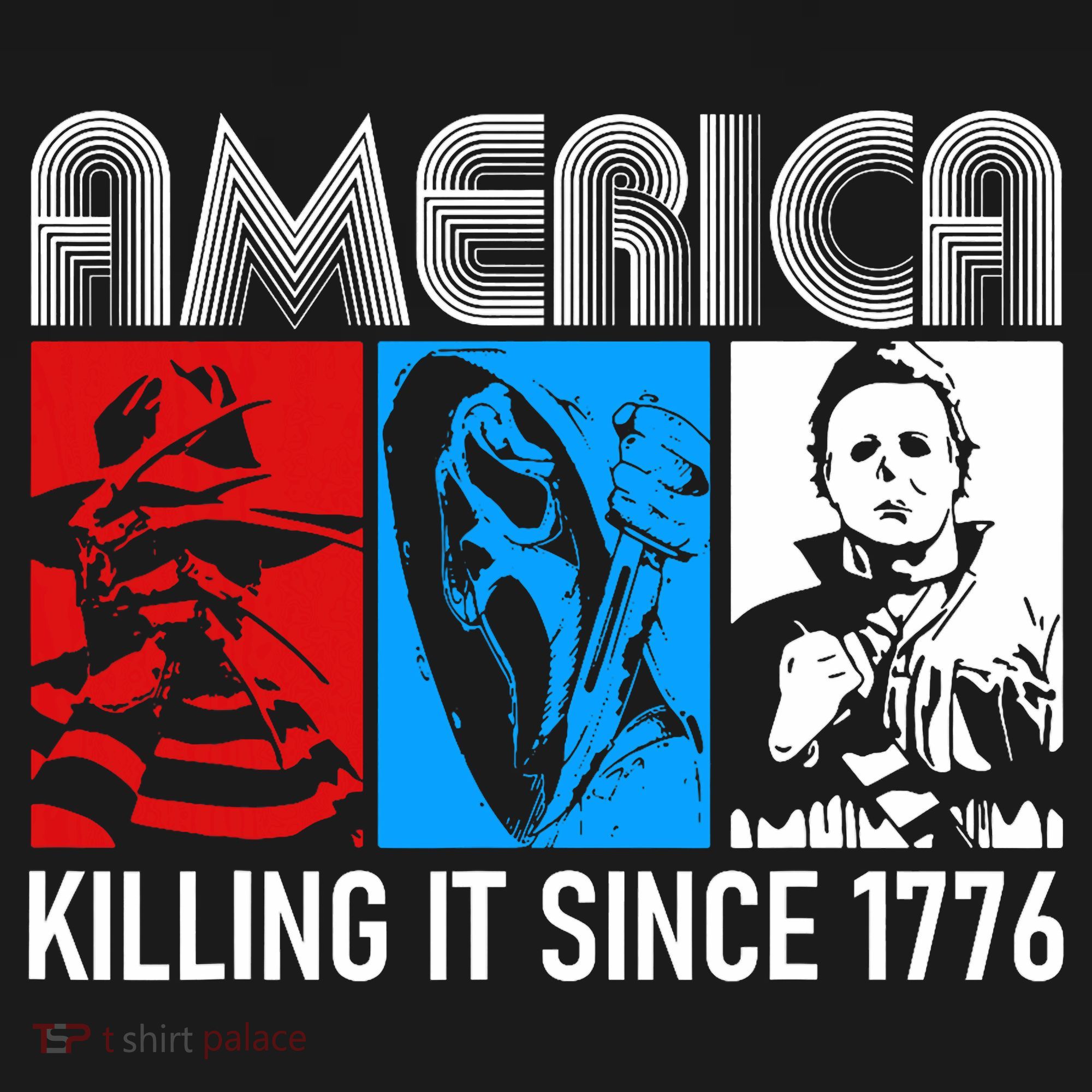 America Killing It Since 1776 Horror The Red White And Blue Women's Hoodie