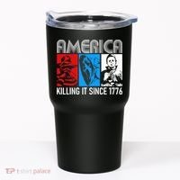 America Killing It Since 1776 Horror The Red White And Blue Tumbler thumb 0