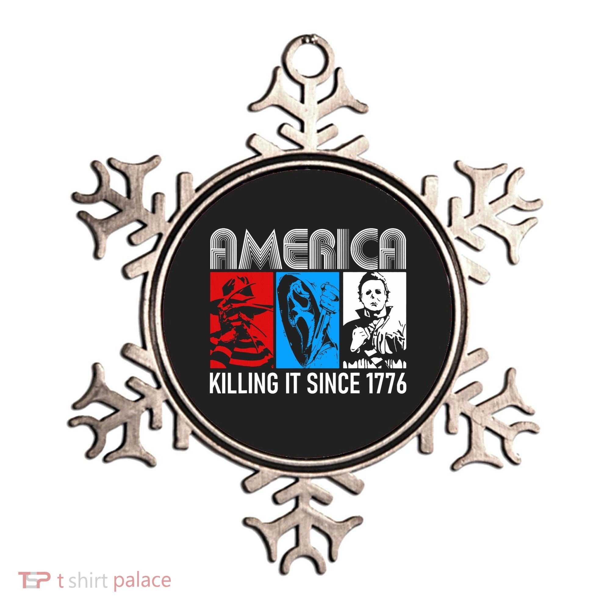 America Killing It Since 1776 Horror The Red White And Blue Ornament