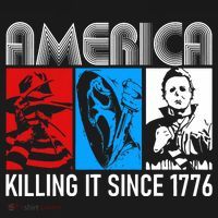 America Killing It Since 1776 Horror The Red White And Blue Ornament thumb 1