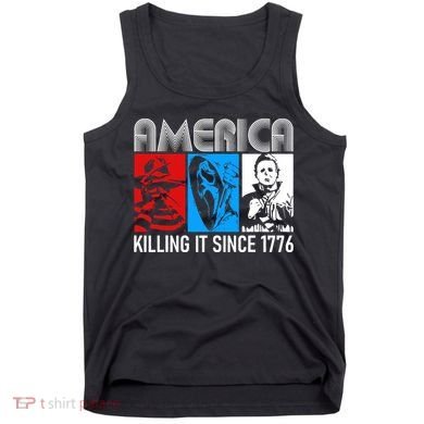 America Killing It Since 1776 Horror The Red White And Blue Tank Top