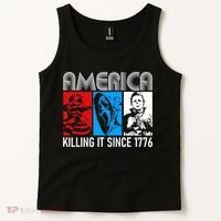 America Killing It Since 1776 Horror The Red White And Blue Tank Top thumb 2