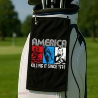 America Killing It Since 1776 Horror The Red White And Blue Golf Towel thumb 2