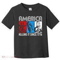 America Killing It Since 1776 Horror The Red White And Blue Toddler T-Shirt thumb 0