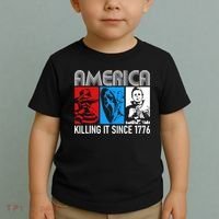 America Killing It Since 1776 Horror The Red White And Blue Toddler T-Shirt thumb 2