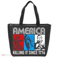 America Killing It Since 1776 Horror The Red White And Blue Tote Bag thumb 0
