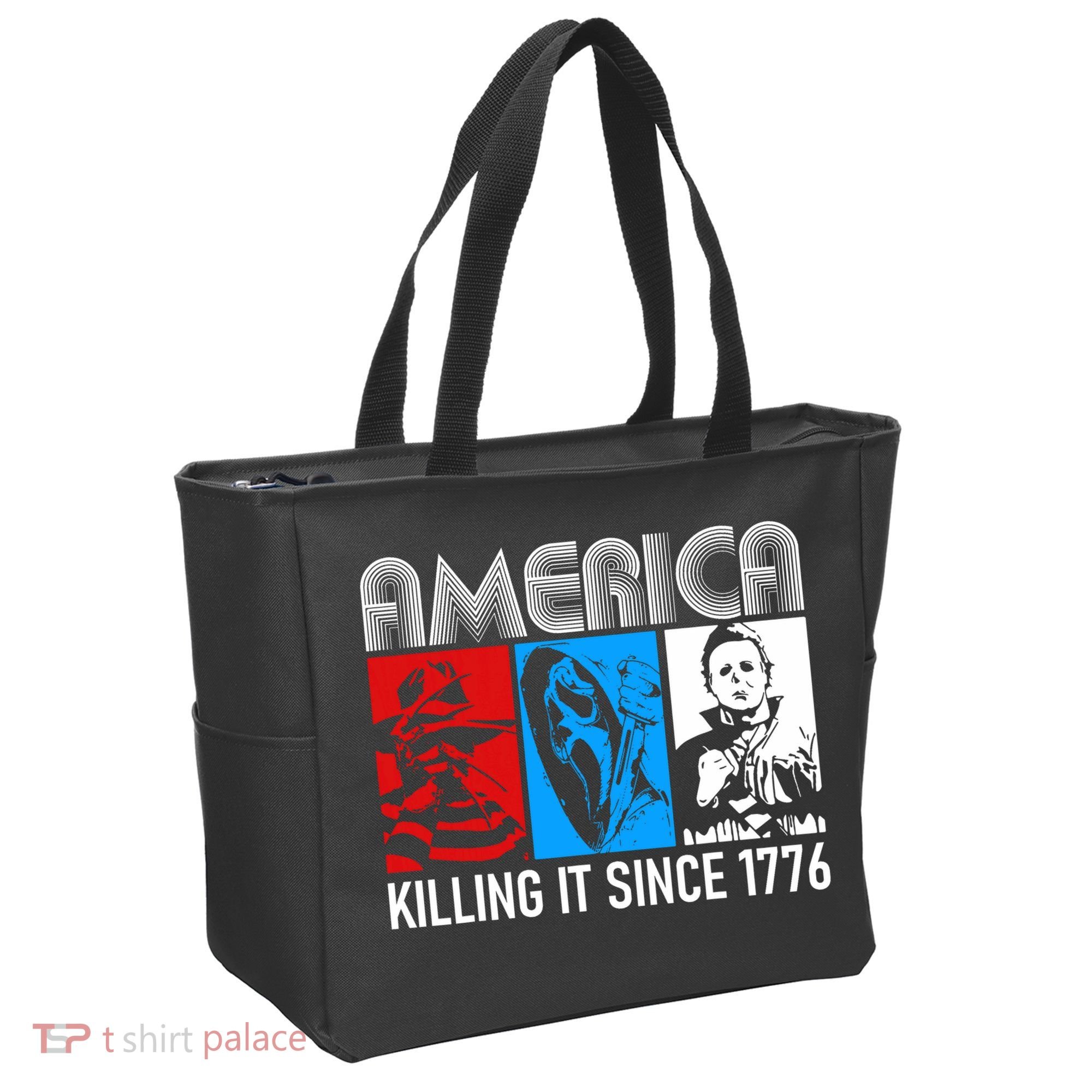 America Killing It Since 1776 Horror The Red White And Blue Tote Bag