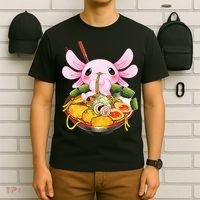 Axolotl Kawaii Japanese Food T-Shirt thumb 6