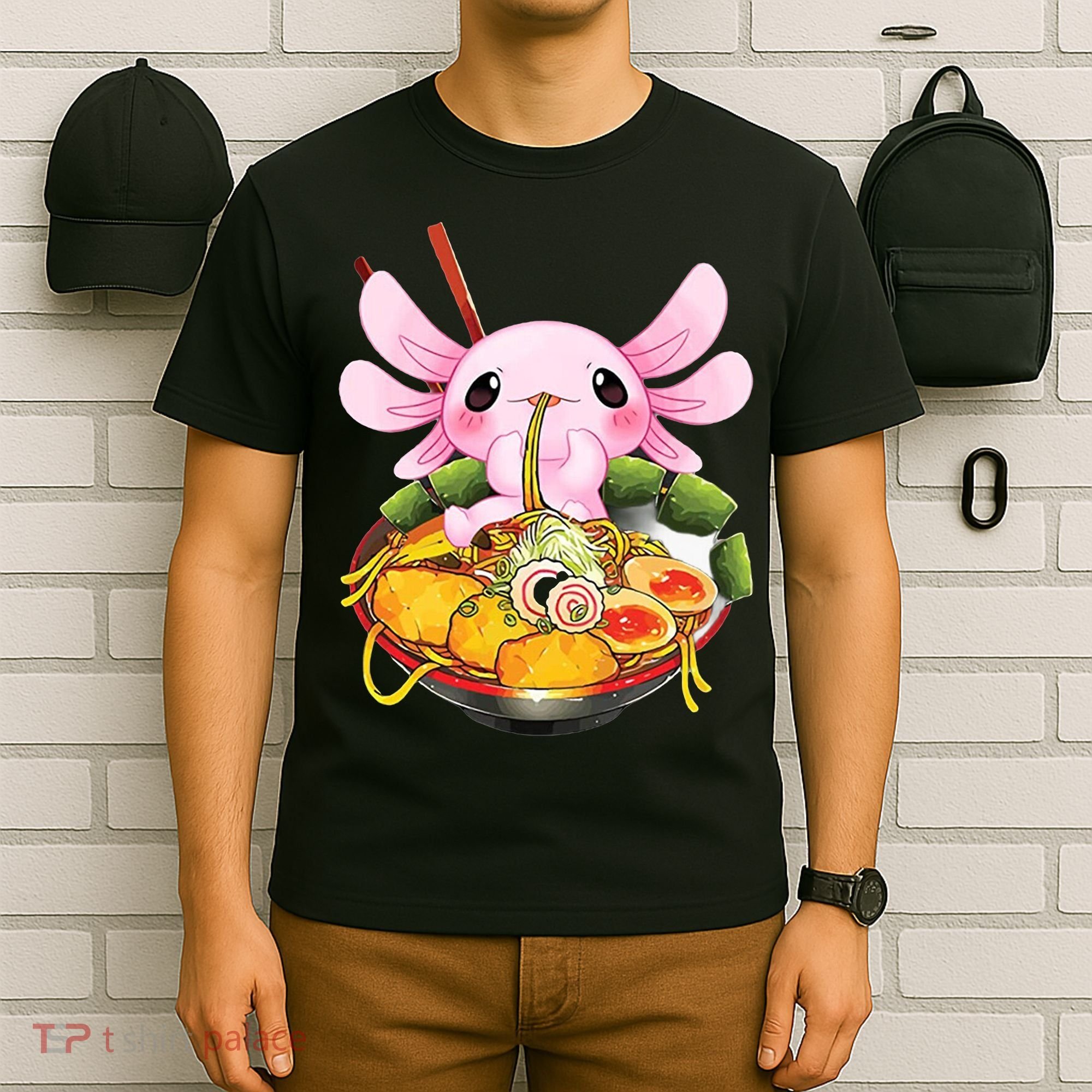 Axolotl Kawaii Japanese Food T-Shirt