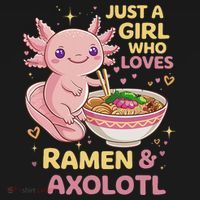 Axolotl Kawaii Just A Girl Who Loves Ramen And Axolotls Women's Tank Top thumb 5