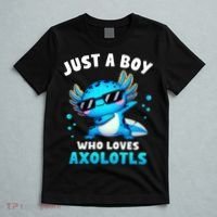 Axolotl Kawaii Just A Boy Who Loves Axolotls Dabbing Axolotl T-Shirt thumb 5