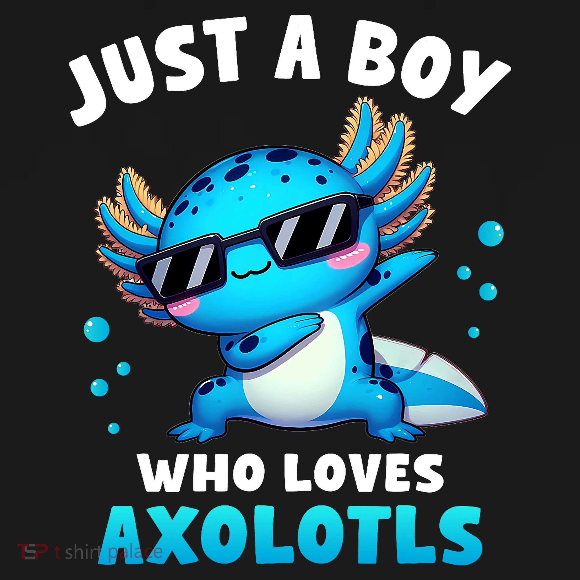 Axolotl Kawaii Just A Boy Who Loves Axolotls Dabbing Axolotl Tank Top