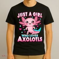 Axolotl Kawaii  Just A Girl Who Loves Axolotls T-Shirt thumb 3